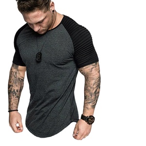 T-shirt de sport décontracté à manches courtes pour homme, coupe ajustée, col en V, respirant, en jersey, couleurs unies, collection été 2026 - Product Image 4