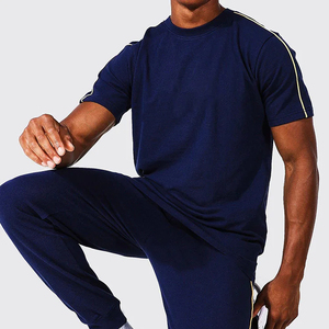 Conjunto Deportivo de Verano para Hombre, Elegante, de Poliéster/Algodón, Corte Regular, Transpirable, Antibacterial, de Secado Rápido, Tallas Grandes, para Gimnasio y Deportes - Product Image 4