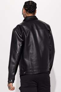 2023 gros veste personnalisée manteau en cuir de mode dans les meilleures vestes en cuir de qualité pour hommes - Product Image 2