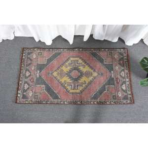 Alfombra de área Bohemia, roja y amarilla, turca, vintage, 22x39 pies, 10mm, respaldo de látex de lana, rectángulo de retazos para decoración de pasillo o habitación - Product Image 2