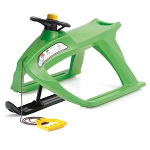 Luge haute avec glissières en acier et volant avec klaxon et corde - Product Image 1