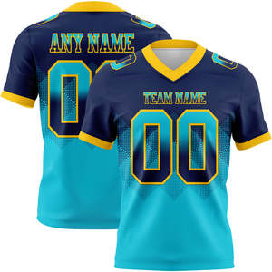 Maillot de football américain authentique à motif quadrillé, style drapeau dégradé, pour entraînement scolaire, uniforme de club pour adultes, grandes tailles - Product Image 5