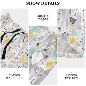 Taille haute femmes Shorts de plage respirant coton coupe ample vacances vacances bas Shorts pour femmes - Product Image 2