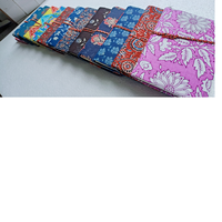 Journaux personnalisés en tissu imprimé sur blocs de bois recyclés, format 4*6 pouces, fabriqués avec du papier artisanal en coton