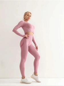 Nouveau Yoga ensemble femmes survêtement Fitness Gym deux pièces ensemble femmes sport soutien-gorge Leggings femmes Sportwear respirant - Product Image 3