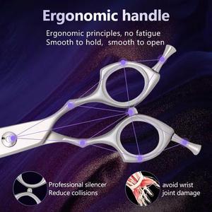 Ciseaux à effiler professionnels japonais en acier inoxydable droit pour droitiers, 6,0 pouces, pour barbier, texturisant, 29 - Product Image 6