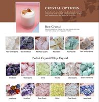 Bougie Chakra de Luxe Personnalisable en Cire de Soja, Pierres de Guérison Spirituelles, Parfum Magique, Faite à la Main, Bio, pour les Fêtes