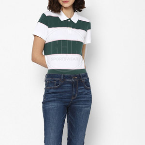 Algodón de mujer transpirable ligero de alta calidad para Polos Moda de verano ecológica en stock Hecho en - Product Image 4