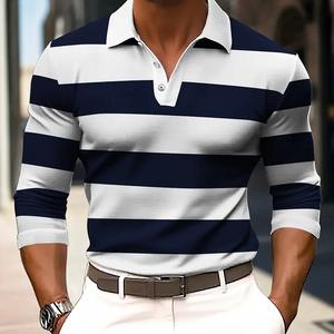 Malla de algodón transpirable Sensación suave Ajuste clásico Cuello de polo acanalado Tapeta de tres botones Piqué Algodón Poloshirts Camiseta de golf - Product Image 2