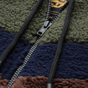 Custom Heavyweight <b>Sherpa</b> <b>Hoodie</b> New Design Soft Fluffy Fleece Zip Up Winter Jacket for Men - Product Image 5