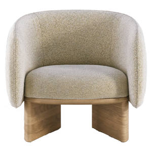 Fauteuil d'intérieur de style nordique avec rembourrage doux et structure en bois de teck pour la maison, l'appartement, le salon, meubles en gros - Product Image 2