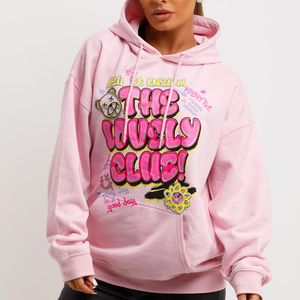 Sweat à capuche surdimensionné Streetwear pour femmes 100% coton matériel pull à capuche léger impression de Logo personnalisé - Product Image 1