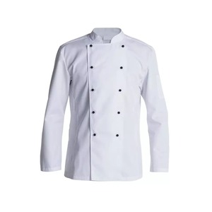 Uniforme de Chef de Alta Calidad en Color Blanco, Tela de Polialgodón para Hotel/Restaurante, Chaqueta de Chef - Product Image 6