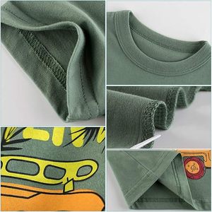 2024 High Quality 100% Cotton Printed Cute <b>Animal</b> Print and Letter 2-14 Years Short Sleeve T-shirts <b>for</b> Boy - Product Image 4