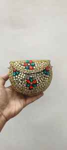 Sacs à main en mosaïque métallique sur mesure, design boutonné éclatant, donne de l'éclat, rehausse les tenues de soirée, occasions spéciales - Product Image 4