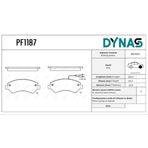 Set di pastiglie dei freni anteriori per Citroen Jumper Fiat Ducato & Peugeot Boxer Truck sostitutive per prestazioni ottimali - Product Image 1
