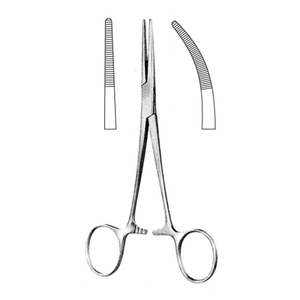 Pinzas Arteriales Curvas, Juego de Instrumentos Quirúrgicos Manuales de Acero Inoxidable - Product Image 1