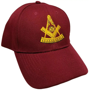 Gorra de Béisbol Past Master Mason, Gorra Masónica Color Granate con Emblema de los Masones, Gorra de Béisbol Bordada para Hombre, Gorras Personalizadas de Hip Hop - Product Image 1