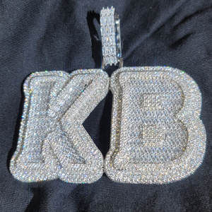 925 argent luxe diamant pendentif haute sur demande entièrement glacé breloque personnalisée pour hommes femmes Style Vintage plaqué or bijoux en laiton - Product Image 5