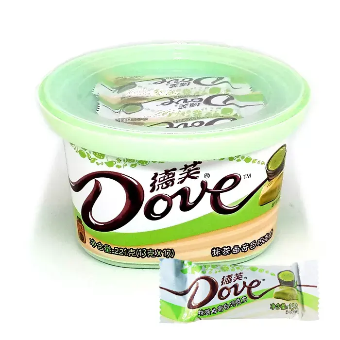High quality Wholesale Delicious Sweet Taste Doves 221gMatcha milk Chocolate
