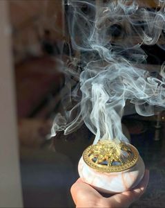 STYLISH 2025 New Wood Mother of Pearl Bakhoor Burner Ncense Madhkan Burner Arabic Oud Burner for Home Fragrance for Ramadan - Product Image 5