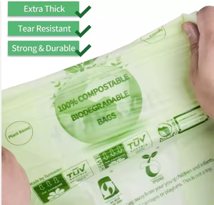 Sacs réutilisables pour t-shirt à provisions Sac d'emballage d'épicerie en plastique compostable imprimé complet Échantillons gratuits Sacs pour t-shirt - Product Image 5