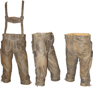 Stylish <b>Mens</b> Lederhosen Bavarian <b>Festival</b> Leather <b>Shorts</b> - Product Image 1