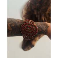 Bracelet manchette en corail naturel et argent sterling Alicia Wilson, accessoire de mode