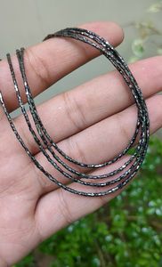 Cuentas facetadas de diamantes negros naturales para alta joyería, piedras preciosas, cuentas sueltas de diamantes - Product Image 2