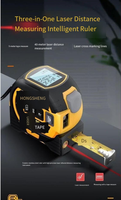 Ruban à mesurer laser intelligent 3 en 1 Règle numérique Affichage LCD Règle laser 40m