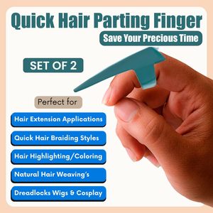 Herramienta de separación de cabello de alta calidad para anillos de seccionamiento de anillos de dedo Herramientas de trenzado de dedos de acero inoxidable para rastas duraderas - Product Image 6