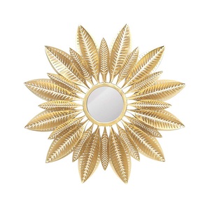 Espejo de decoración de pared para el hogar y el hotel, forma redonda, diseño de sol, de metal, precio más bajo, gran oferta - Product Image 2