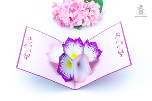 Vente en gros d'artisanat vietnamien carte de voeux pop-up 3D carte-cadeau bricolage en forme d'arbre à fleurs inspirée par la nature du Vietnam - Product Image 5