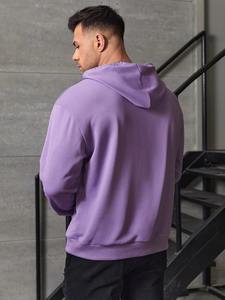 เสื้อฮู้ดดี้โอเวอร์ไซส์ผ้าฟลีซหนานุ่มพิมพ์โลโก้ตามสั่งสำหรับผู้ชาย สไตล์สตรีทแวร์ | ผู้ผลิตสินค้าขายส่งสำหรับฤดูหนาว - Product Image 3