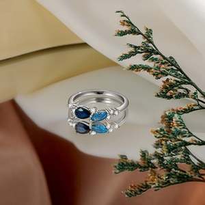 Bague géométrique Jeulia Spring Magic en argent sterling, cadeau - Product Image 4