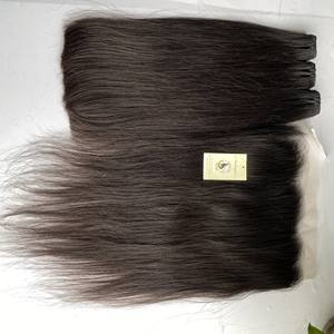 Extensiones de cabello humano brasileño virgen, con encaje Frontal HD, venta al por mayor - Product Image 2