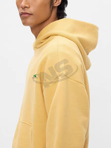 Venta al por mayor de los hombres básicos sudaderas con capucha de algodón tejido mezclado Slim Fit logotipo personalizado negro gimnasio Sudadera con capucha nueva Sudadera con capucha de moda para los hombres - Product Image 3