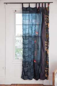 Rideaux en soie patchwork vintage personnalisables en gros |   Rideaux de fenêtre français bohèmes faits à la main, écologiques, pleine lumière - Product Image 4