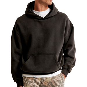 High Quality100% Cotton Heavy Weight Pullover Sweatshirts for Men Custom Printed French Terry Street <b>Hoodies</b> <b>Plain</b> - Product Image 6
