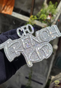 Totalmente Iced Trench Kid VVS Lab Grown Colgante Pass Diamond Test Icy Hip Hop Jewelry Solid Back Custom Pendant - Product Image 6
