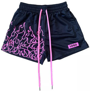 Imprimer à la demande graphique de baseball pour hommes personnalisé sublimé double maille recadrée designer short de basket-ball d'entraînement 5 pouces - Product Image 2