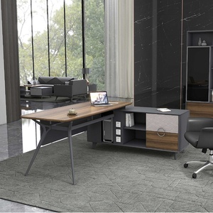 Escritorio Ejecutivo de Diseño Moderno y Lujoso, Hecho a Mano con Paneles de Madera, Muebles de Oficina Comerciales, Fácil Montaje, Alta Calidad - Product Image 4