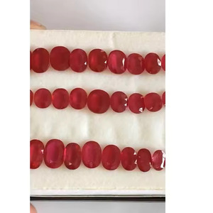 Aaa lớp tự nhiên <span class=keywords><strong>Ruby</strong></span> từ mozambique nước nóng điều trị hình bầu dục cắt mix màu sắc tuyệt vời cho IGI chứng nhận đồ trang sức - Product Image 4