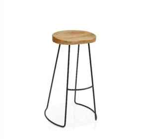 Taburete de comedor para restaurante, taburete de Metal, Color negro, recubierto de polvo, artículos de decoración para el hogar, artículos de bar, taburete de Metal personalizado - Product Image 2