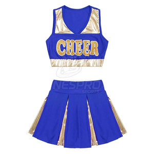 Ensembles d'uniformes de cheerleading pour femmes à bas prix en gros personnalisés avec votre propre logo 100% polyester - Product Image 3