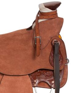 Selle de cheval en cuir occidental de Cowboy de travail de ranch d'arbre de Wade robuste de qualité supérieure de haute qualité avec des selles de cheval d'ensemble - Product Image 5