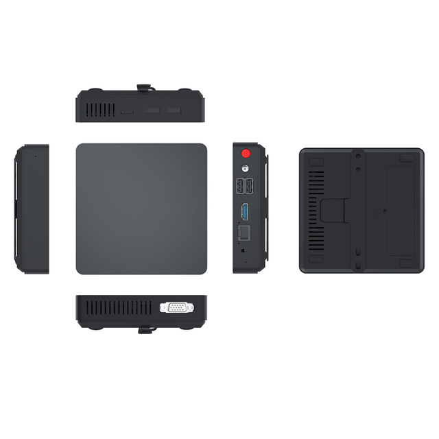 B20A Mini Computer Win11 N3350 DDR4 6GB RAM 64GB M.2 NGFF SSD Fanless Mini PC WiFi 5 BT 4.0 USB 3.2 Ethernet RJ45 LAN Mini PC