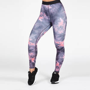 Leggings de yoga et de fitness pour femmes, 2 pièces, entièrement personnalisés, avec logo numérique imprimé sur le devant, taille haute élastique, séchage rapide - Product Image 4