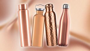 Reusable metal copper <b>water</b> <b>bottle</b> for fitness lovers and yoga sessions offering <b>long</b> lasting purity and hydration benefits - Product Image 5