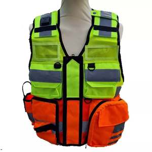 Logotipo personalizado 100% Poliéster Guardia DE SEGURIDAD Chaleco reflectante de alta visibilidad Cremallera frontal Chaleco de seguridad barato para trabajadores - Product Image 1